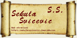 Sekula Svičević vizit kartica